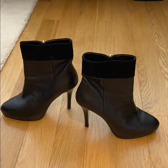 Black leather platform booties - Picture 5 of 5